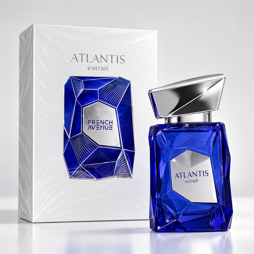 Atlantis Extrait fragrance bottle and packaging