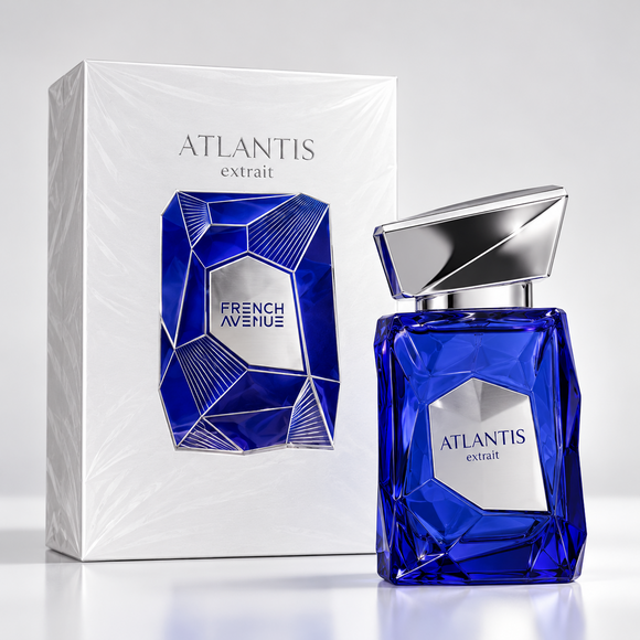 Atlantis Extrait fragrance bottle and packaging